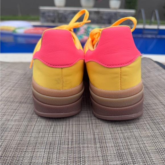 Adidas Bright Yellow and Pink Gazelle Bold - Picture 4 of 7